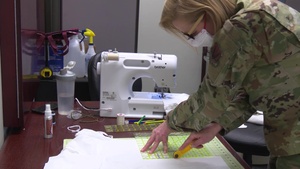 142nd Wing Mask Making B-roll and Interviews