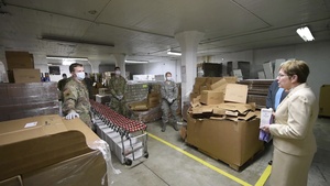 Ohioans Serving Ohioans: Marcy Kaptur Visits Ohio National Guard Members at Food Bank
