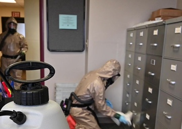 W.Va. Guard Sanitizes Workspaces for West Virginia Higher Education Policy Commission