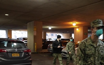 Navy Providers arrive at North Central Bronx Hospital