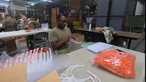 South Carolina National Guard personnel assemble PPE