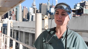 Interview with U.S. Navy Lt. Catharyn Nosek, a nurse working in the intensive care unit aboard the Military Sealift Command hospital ship USNS Comfort (T-AH 20)