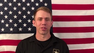 Brenham, Texas Soldier sends thank you to medical staff in Bryan, Texas