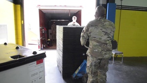 Pennsylvania guardsmen pack and ship medical supplies to East Stroudsburg, PA