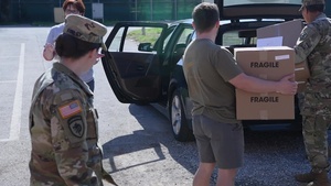 USAG Italy Distribute Cleaning Supplies BROLL