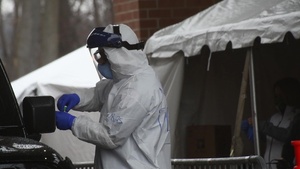 182nd Engineer Company SAPPERS support local communities at COVID-19 testing facility