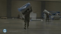Connecticut National Guard Builds Beds at Connecticut Convention Center