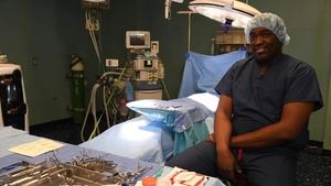 Interview with U.S. Navy Hospital Corpsman 3rd Class Malcolm Burts, a surgical technologist originally from Yonkers, New York aboard the Military Sealift Command hospital ship USNS Comfort (T-AH 20)