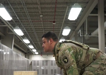 1st Lt. James West speaks on the importance of physical training