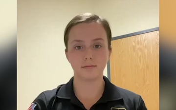 Spc. Emily Stith Thanks Medical Staff for COVID-19 Response