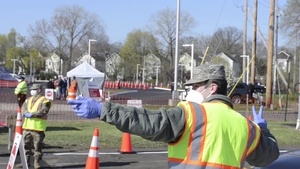 Connecticut National Guard supports COVID-19 drive-through testing site
