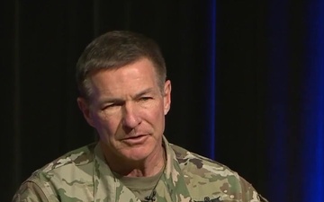 Chief of Staff of the Army Gen. James C. McConville Discusses COVID-19 Response at Basic Training