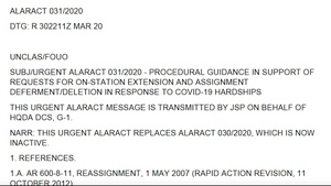 Extension and Assignment Deletion/Deferment COVID-19 Update