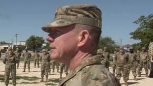 Col. Christopher R. Piland talks to Urban Augmentation Task Force