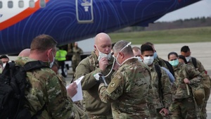Soldiers with the 94th CHS arrive at Hanscom