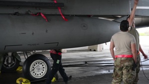 F-15C Eagle take-off and maintenance