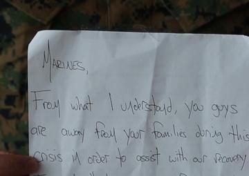 USS Theodore Roosevelt Sailors thank III MIG Marines for support