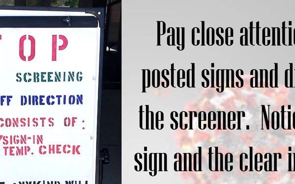 COVID-19 Facility Entrance Screening Procedures