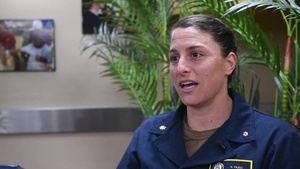 Cmdr. Nevin Yazici, infection control nurse, discusses nursing protocol in regards to treating both COVID-19 positive and negative patients aboard the hospital ship USNS Comfort (T-AH 20)