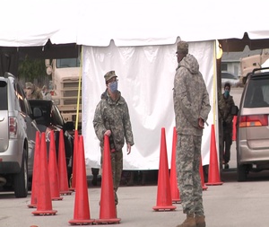 Illinois Guardsmen open new Aurora Testing Site, April 22.