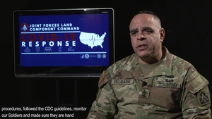 CSM Delgado addresses military COVID-19 response