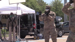 Texas Army National Guard supports food distribution to Texans at Fair Park