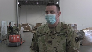 Texas Military Department citizen soldiers support meal distribution in Plano, Texas