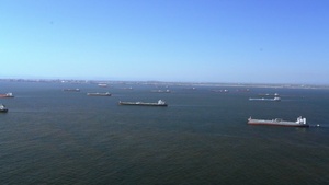 Oil Tankers at anchor in Southern California