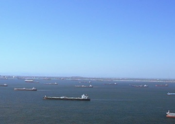 Oil Tankers at anchor in Southern California