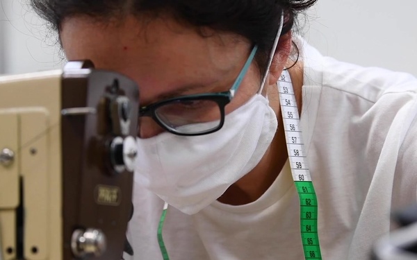 (BROLL) Stripes Makes Masks in Response to COVID-19