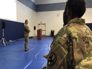 377th TSC Staff Judge Advocate Provides Legal Assistance to Soldiers Supporting COVID-19 Mission