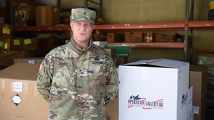 Brig. Gen. Michael Leeney thanks Operation Gratitude
