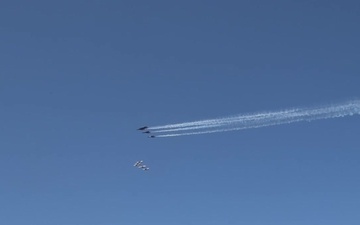 Navy and Air Force Flyover For COVID-19 Responders