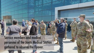 Navy and Air Force Salute COVID-19 workers with Flyover