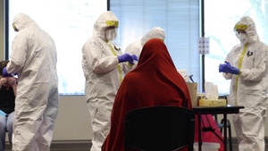 Nebraska National Guard conducts COVID-19 testing at Dakota City plant