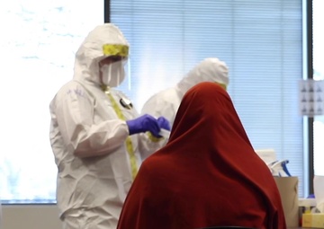 Nebraska National Guard conducts COVID-19 testing at Dakota City plant