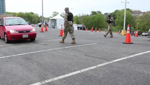 Time-lapse COVID19 testing lanes DC National Guard