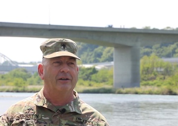 Chaplain (Maj.) Mark A. Johnston speaks grace during COVID-19