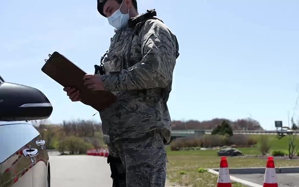 B-roll of Voluntary information checkpoint with A1C Nicholas Maio