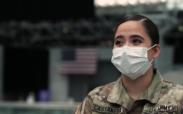 Army Spc. Celeste Castaneda talks about her role as a behavioral health technician during the fight against COVID-19