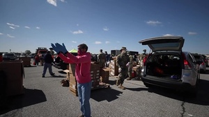 COVID19 Response: Pfc. Mia Logan Supports Food Bank Mission in Delaware [With Lower Thirds]