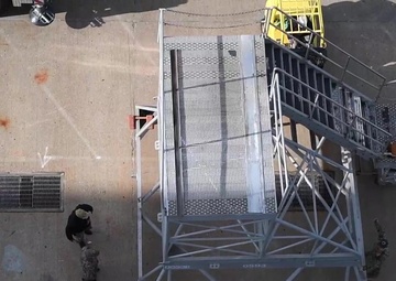 The hospital ship USNS Comfort (T-AH 20) arrives at Naval Station Norfolk
