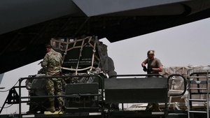 Ali Al Salem Air Base C-17 cargo loading