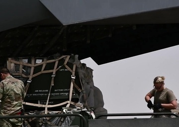 Ali Al Salem Air Base C-17 cargo loading