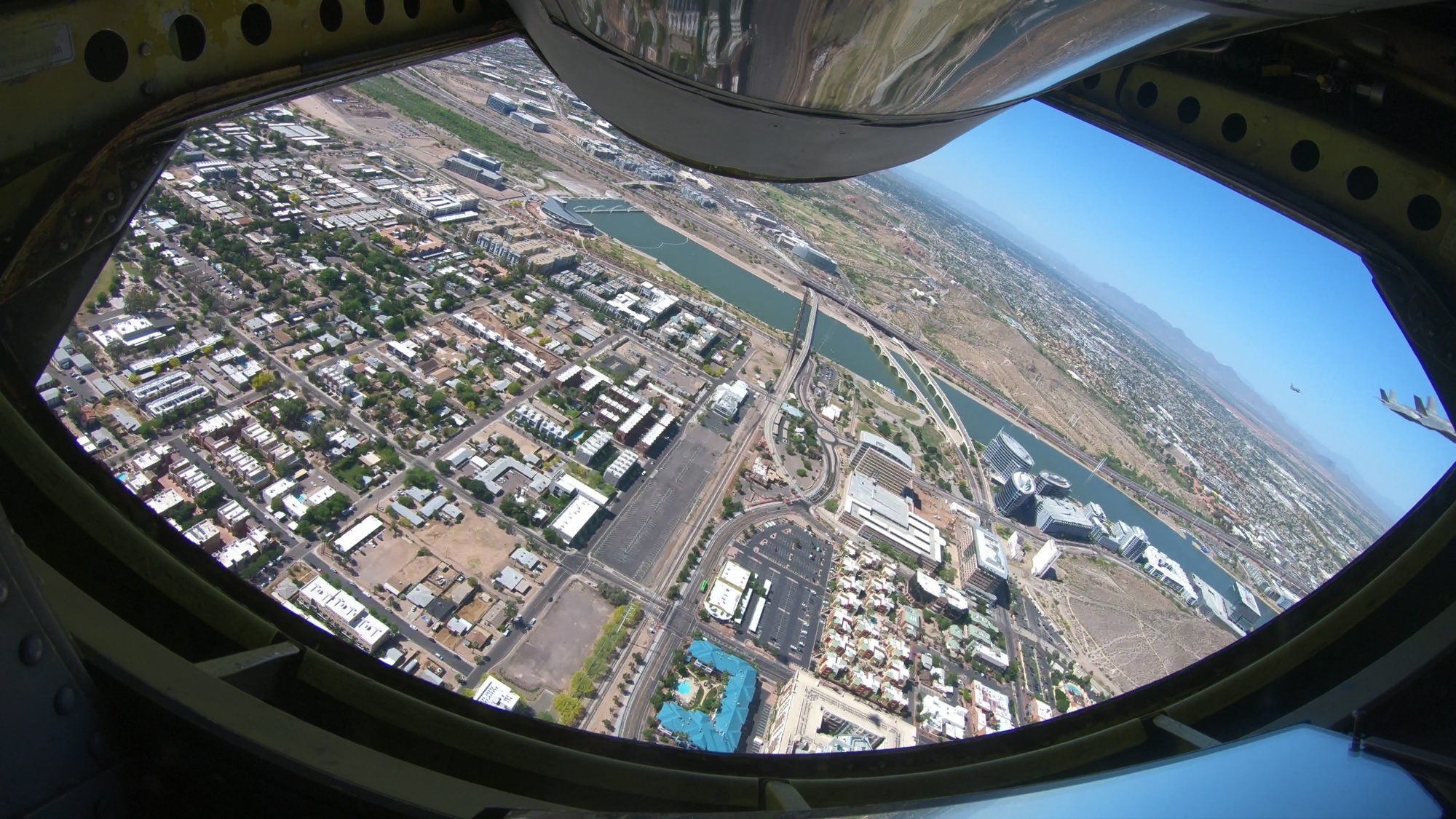 Time Lapse Video from the KC-135 of the USAF Salutes AZ Flyover on May 01 2020.
