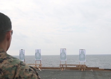 31st MEU CLB-31 conducts M9 service pistol qualification (B-Roll)
