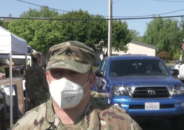 California Guardsmen issue food to Napa recipients