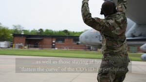 Maryland Air National Guard salutes essential workers with flyover