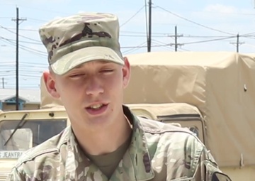 Sgt. Calab Franklin Gives Words of Encouragement to Future U.S. Army Soldiers