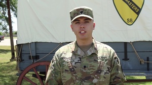 Spc. Robert Harper Gives Words of Encouragement to Future U.S. Army Soldiers
